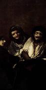 Francisco de goya y Lucientes Two Women and a Man china oil painting reproduction